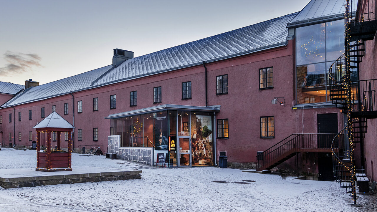 Varbergs fästning, borggården, vinter